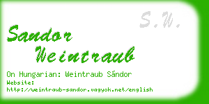 sandor weintraub business card